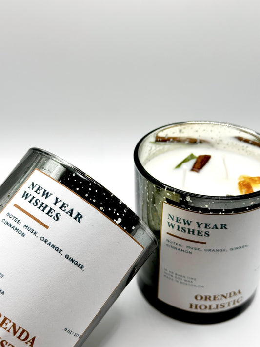 New Year Wishes candle
